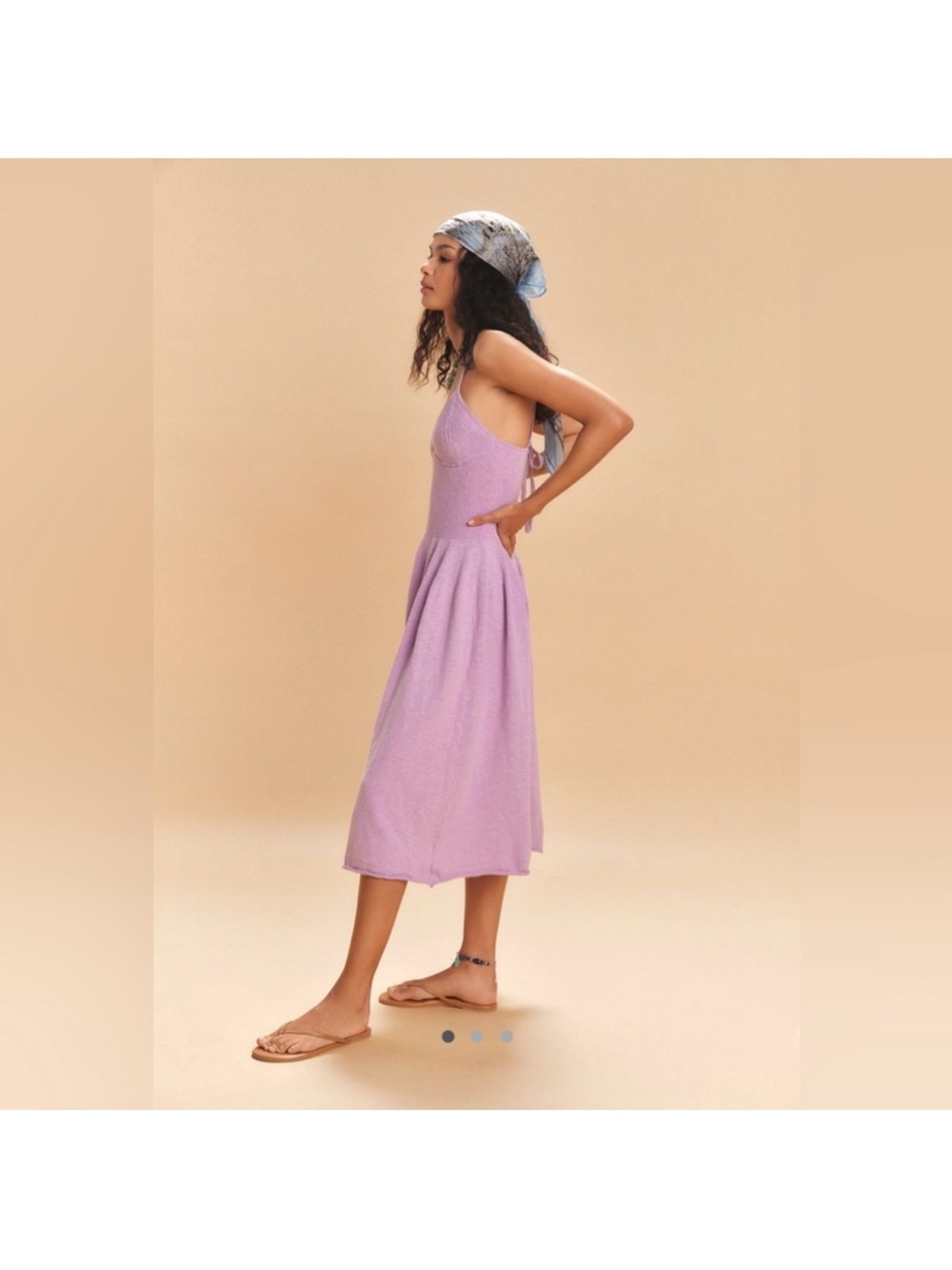 Free People Tula Midi Dress in Winsome Orchid Purple